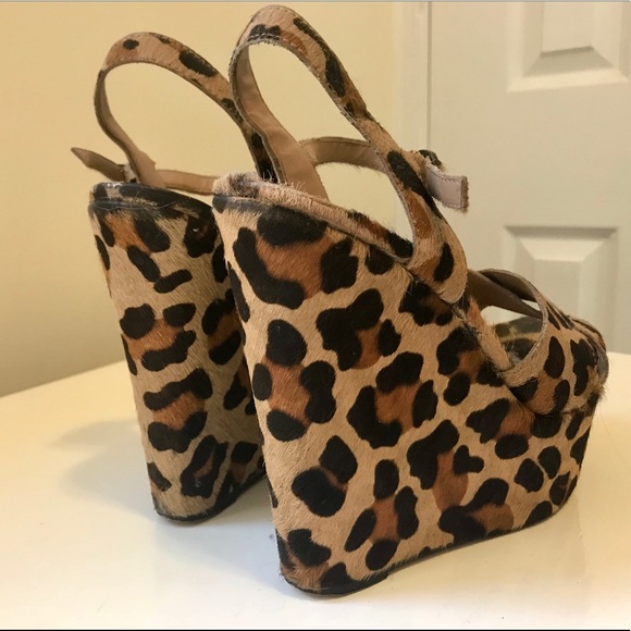 Steve Madden Leopard Print Pony Hair Platforms - Picture 4 of 6